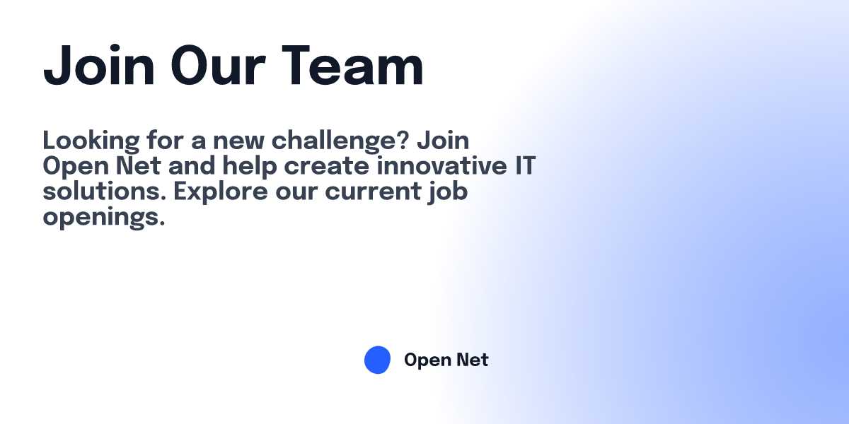 Join Our Team | Open Net